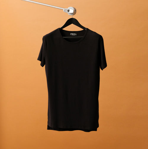 Split Hem Short Sleeve