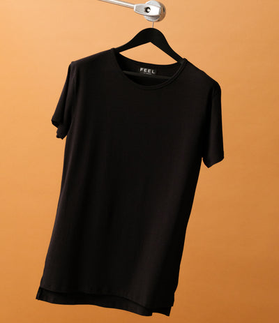 Split Hem Short Sleeve