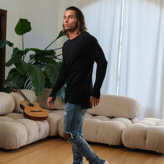 Split Hem Long Sleeve